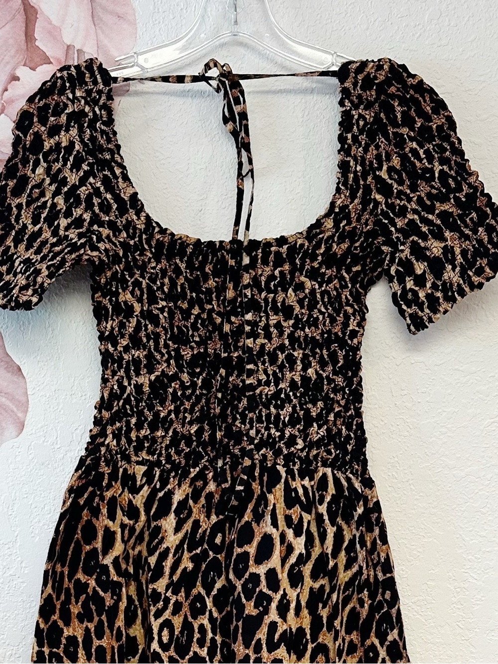 Damson Madder Malinda Smocked Animal Cheetah Midi Dress NWT Size EU 6/ US 2 - Picture 10 of 15